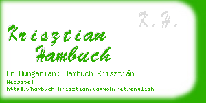 krisztian hambuch business card